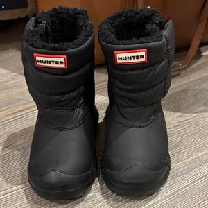 Hunter Black Kids Snow Boots